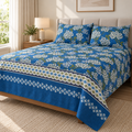 Blue-Cotton Bedsheet