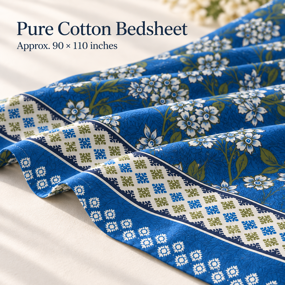 Blue-Cotton Bedsheet